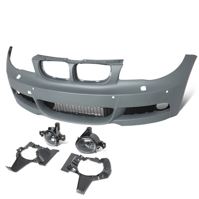 D-Motoring - 08-13 BMW 125i 128i 135i Front Bumper - W/PDC - Replacement - OEM Style - ABS - 1