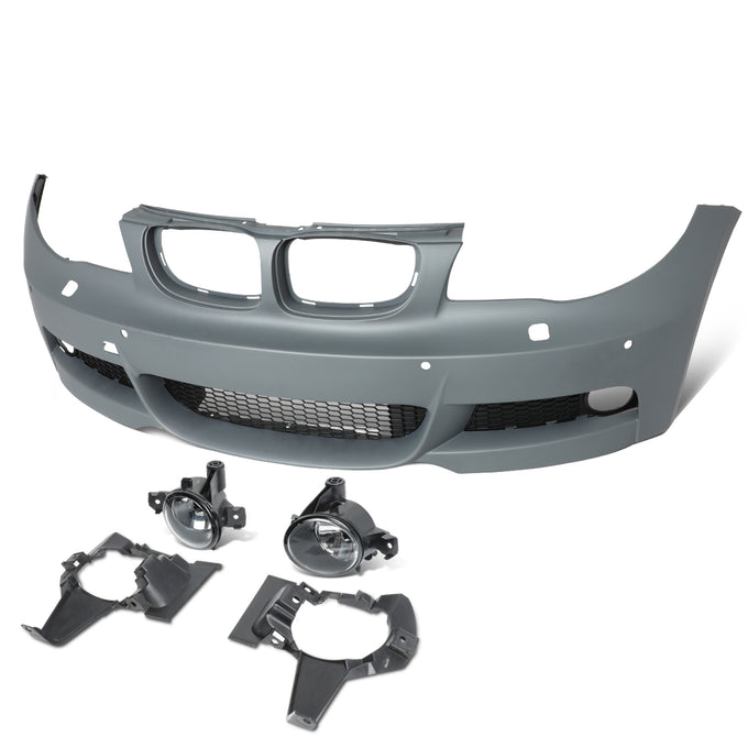 D-Motoring - 08-13 BMW 125i 128i 135i Front Bumper - W/PDC - Replacement - OEM Style - ABS - 1