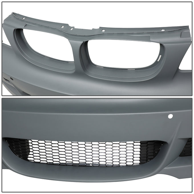 D-Motoring - 08-13 BMW 125i 128i 135i Front Bumper - W/PDC - Replacement - OEM Style - ABS - 3