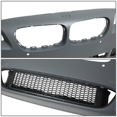 D-Motoring - 10-16 BMW 5-Series Front Bumper - W/PDC - Replacement - OEM Style - ABS - 3