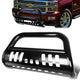 07-13 Chevy Silverado GMC Sierra 1500 Bull Bar w/Skid Plate - Stainless Steel - Black