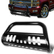 99-07 Chevy Silverado GMC Sierra 1500 Bull Bar w/Skid Plate - Stainless Steel - Black