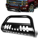 14-16 Chevy Silverado GMC Sierra 1500 Bull Bar w/Skid Plate - Stainless Steel - Black