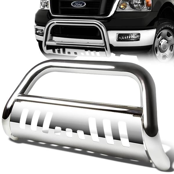04-16 Ford F150 06-08 Lincoln Mark LT Bull Bar w/Skid Plate - Stainless Steel