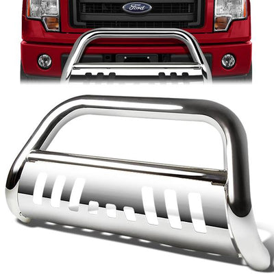 08-10 Ford F250 F350 F450 Super Duty Bull Bar w/Skid Plate - Stainless Steel