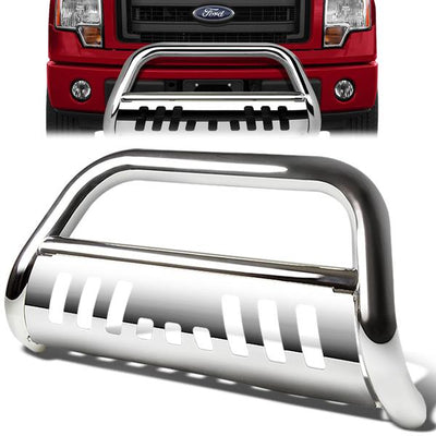 11-16 Ford F250 F350 F450 F550 Super Duty Bull Bar w/Skid Plate - Stainless Steel