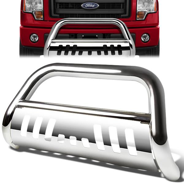11-16 Ford F250 F350 F450 F550 Super Duty Bull Bar w/Skid Plate - Stainless Steel