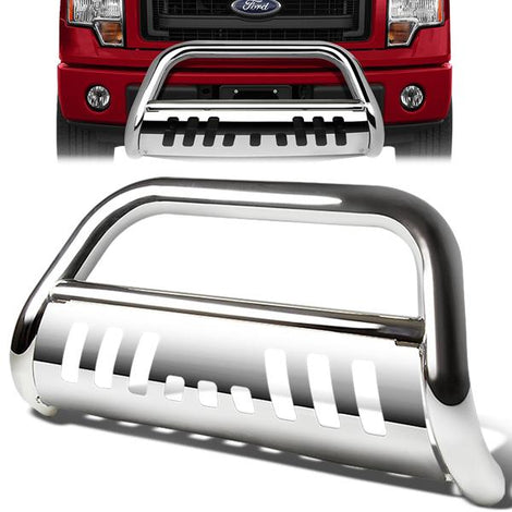 11-16 Ford Explorer Bull Bar w/Skid Plate - Stainless Steel