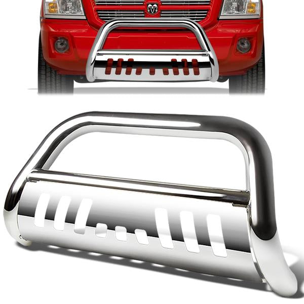 05-10 Dodge Dakota Bull Bar w/Skid Plate - Stainless Steel