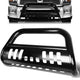 10-18 Dodge Ram 2500 3500 Bull Bar w/Skid Plate - Stainless Steel - Black
