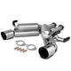 D-Motoring - Axle Back Exhaust System - 4.5 Muffler Tip - 2.5?????aaa???OD Inlet - 2.5 OD Main Piping - Stainless Steel - 03-09 350Z Z33/G35 V35 - 1