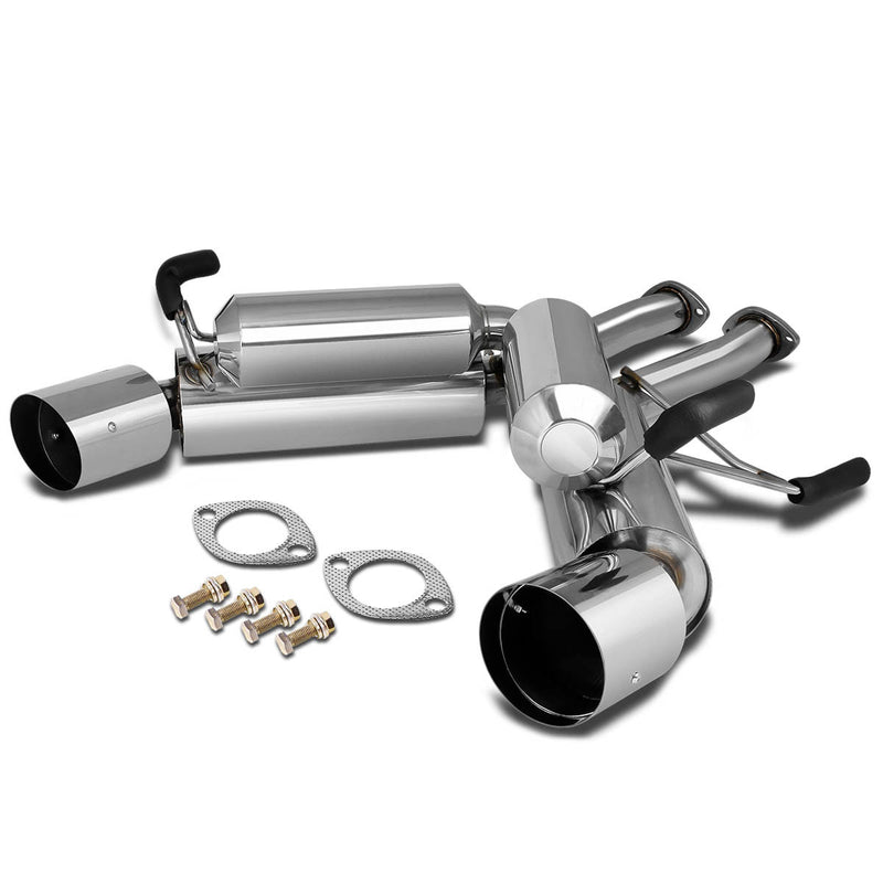 D-Motoring - Axle Back Exhaust System - 4.5 Muffler Tip - 2.5?????aaa???OD Inlet - 2.5 OD Main Piping - Stainless Steel - 03-09 350Z Z33/G35 V35 - 1