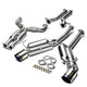 D-Motoring - Cat Back Exhaust System - W/ 4 Dual Burnt Muffler Tips - Stainless Steel - 09-16 370Z Z34 - 1