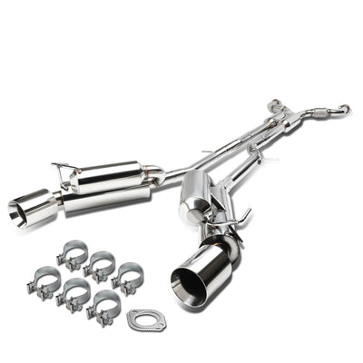 D-Motoring - Cat Back Exhaust System - W/ 4.5 Dual Rolled Muffler Tips - Stainless Steel - 09-16 370Z Z34 - 1