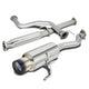 D-Motoring - Cat Back Exhaust System - W/ 4.5 Burnt Muffler Tip - Stainless Steel - 94-01 Acura Integra GSR 2/3Dr DC2 - 1