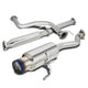 D-Motoring - Cat Back Exhaust System - W/ 4 Burnt Muffler Tip - Stainless Steel - 94-01 Acura Integra RS/LS/GS DC1 DB - 1