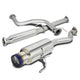 D-Motoring - Cat Back Exhaust System - W/ 4 Burnt Muffler Tip - Stainless Steel - 94-01 Acura Integra RS/LS/GS DC1 DB - 1