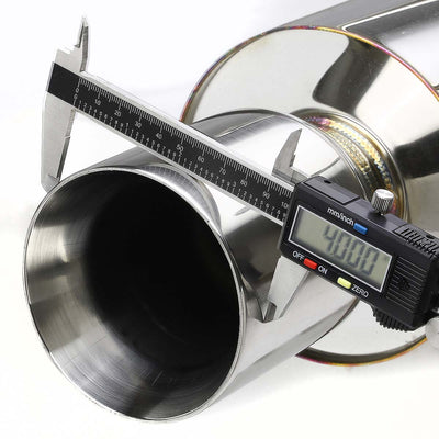 D-Motoring - Cat Back Exhaust System - W/ 4 Rolled Muffler Tip - Stainless Steel - 94-01 Integra GS/RS/LS - 5