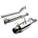 D-Motoring - Cat Back Exhaust System - W/ 4 Burnt Muffler Tip - Stainless Steel - 02-06 Acura RSX DC5 Non-S - 1