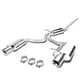 D-Motoring - Cat Back Exhaust System - W/ 4 Diagonal Muffler Tip - Stainless Steel - 02-05 Audi A4 1.8L 2.0L - 1