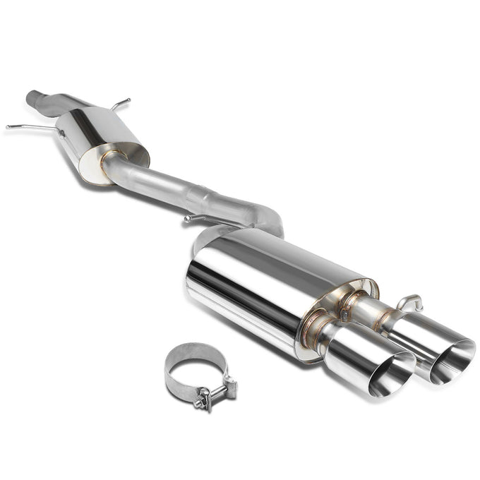 D-Motoring - Cat Back Exhaust System - W/ 3.5 Dual Diagonal Muffler Tips - Stainless Steel - 09-16 Audi A4 2.0L Turbo - 1