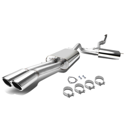 D-Motoring - Cat Back Exhaust System - W/ 4 Dual Diagonal Muffler Tips - Stainless Steel - 97-01 Audi A4 1.8T - 1
