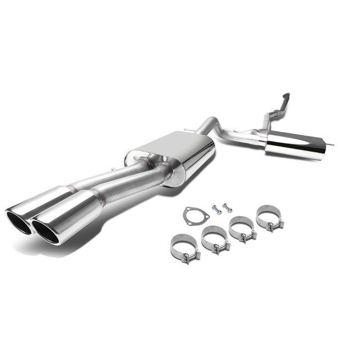 D-Motoring - Cat Back Exhaust System - W/ 4 Dual Diagonal Muffler Tips - Stainless Steel - 97-01 Audi A4 1.8T - 1
