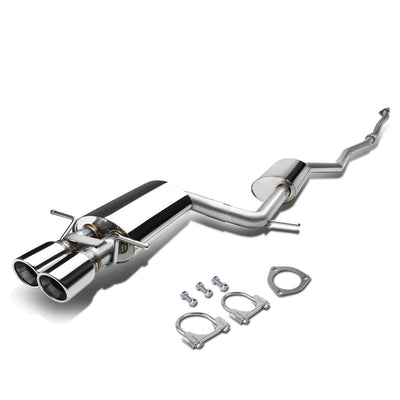 D-Motoring - Cat Back Exhaust System - W/ 3 Dual Diagonal Muffler Tips - Stainless Steel - 97-01 Audi A4 Quattro 1.8T Awd - 1