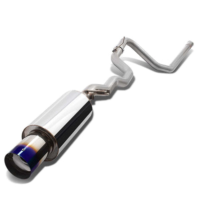 D-Motoring - Cat Back Exhaust System - W/ 4 Burnt Muffler Tip - Stainless Steel - 95-05 Chevy Cavalier LS/RS 2.2 L61 - 3
