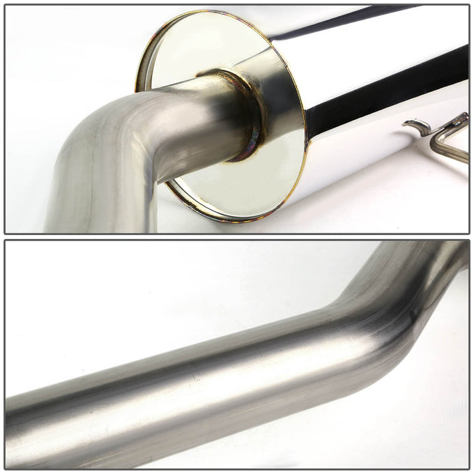 D-Motoring - Cat Back Exhaust System - W/ 3.5 Muffler Tip - Stainless Steel - 05-07 Chevy Cobalt LS/LT/LTZ/-09 G5 2.2 - 3