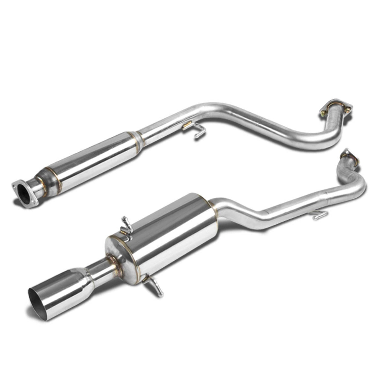 D-Motoring - Cat Back Exhaust System - W/ 3.5 Muffler Tip - Stainless Steel - 05-07 Chevy Cobalt LS/LT/LTZ/-09 G5 2.2 - 1