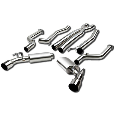 D-Motoring - Cat Back Exhaust System - W/ 4 Dual Muffler Tips - Stainless Steel - 10-15 Camaro SS/ZL1 6.2L V8 - 1