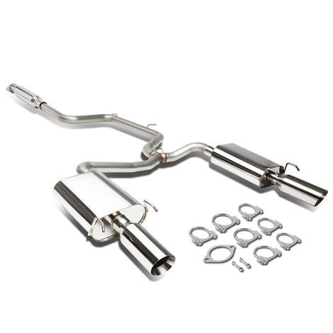 D-Motoring - Cat Back Exhaust System - W/ 4 Dual Diagonal Muffler Tips - Aluminized Steel - 00-05 Cheyv Monte Carlo 3.8L - 1