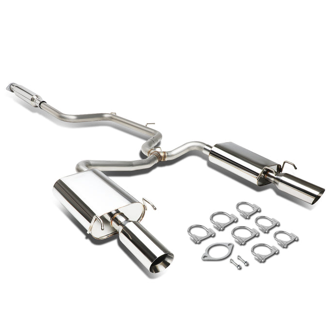 D-Motoring - Cat Back Exhaust System - W/ 4 Dual Diagonal Muffler Tips - Aluminized Steel - 00-05 Cheyv Monte Carlo 3.8L - 1