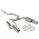 D-Motoring - Cat Back Exhaust System - W/ 4 Dual Diagonal Muffler Tips - Aluminized Steel - 00-05 Cheyv Monte Carlo 3.8L - 1