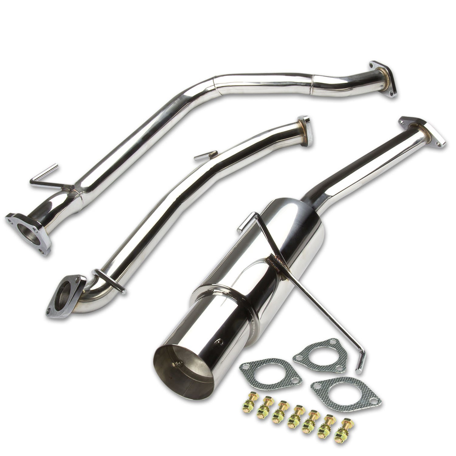 D-Motoring - Cat Back Exhaust System - W/ 4 Muffler Tip - Stainless Steel - 10-14 CRZ ZF1 - 1
