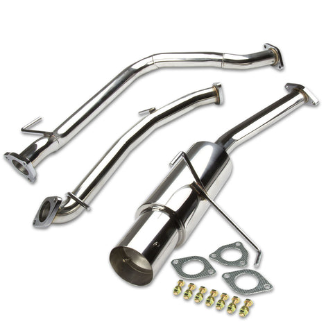 D-Motoring - Cat Back Exhaust System - W/ 4 Muffler Tip - Stainless Steel - 10-14 CRZ ZF1 - 1