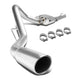D-Motoring - Cat Back Exhaust System - W/ 4 Diagonal Muffler Tip - Stainless Steel - 09-13 Silverado/Sierra 1500 - 1