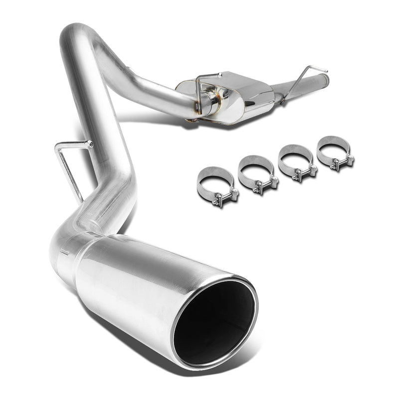 D-Motoring - Cat Back Exhaust System - W/ 4 Diagonal Muffler Tip - Stainless Steel - 09-13 Silverado/Sierra 1500 - 1