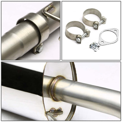 D-Motoring - Cat Back Exhaust System - W/ 4 Rolled Muffler Tip - Stainless Steel - 12-16 Sonic 1.4 Turbo/1.8 - 2