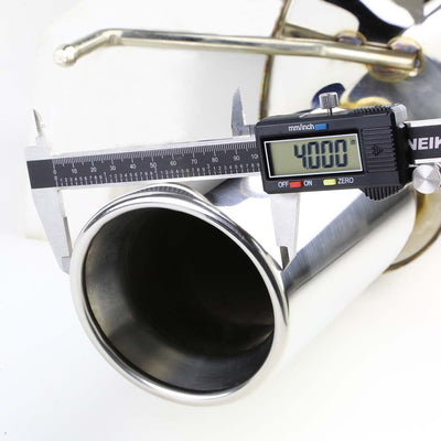 D-Motoring - Cat Back Exhaust System - W/ 4 Rolled Muffler Tip - Stainless Steel - 12-16 Sonic 1.4 Turbo/1.8 - 3