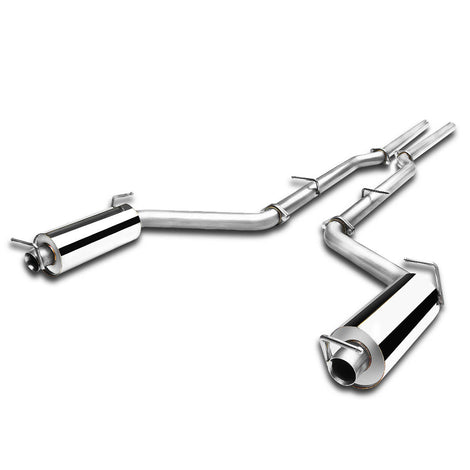 D-Motoring - Cat Back Exhaust System - W/ 2.25 Dual Muffler Tips - Stainless Steel - 11-14 Dodge Charger 3.6 V6 - 1
