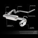 Catback Exhaust w/4.75 in. OD Muffler Tip <br>00-05 Dodge Neon SOHC Base SE SXT LE R/T ACR LX ES