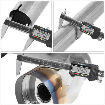 Catback Exhaust w/4.75 in. OD Burnt Muffler Tip <br>00-05 Dodge Neon SOHC Base SE SXT LE R/T ACR LX ES