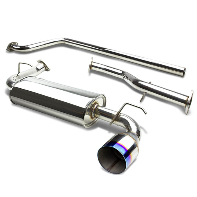 D-Motoring - Cat Back Exhaust System - W/ 4.75 Burnt Muffler Tip - Stainless Steel - 00-05 Dodge Neon SOHC - 1