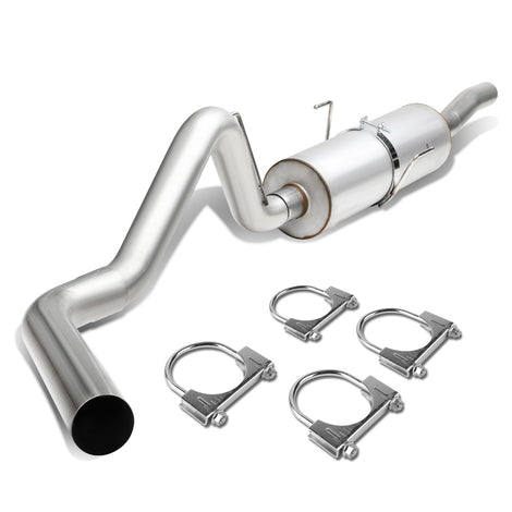 D-Motoring - Cat Back Exhaust System - W/ 3 Muffler Tip - Aluminized Steel - 04-05 Dodge Ram 1500 5.7L V8 Quad Cab - 1