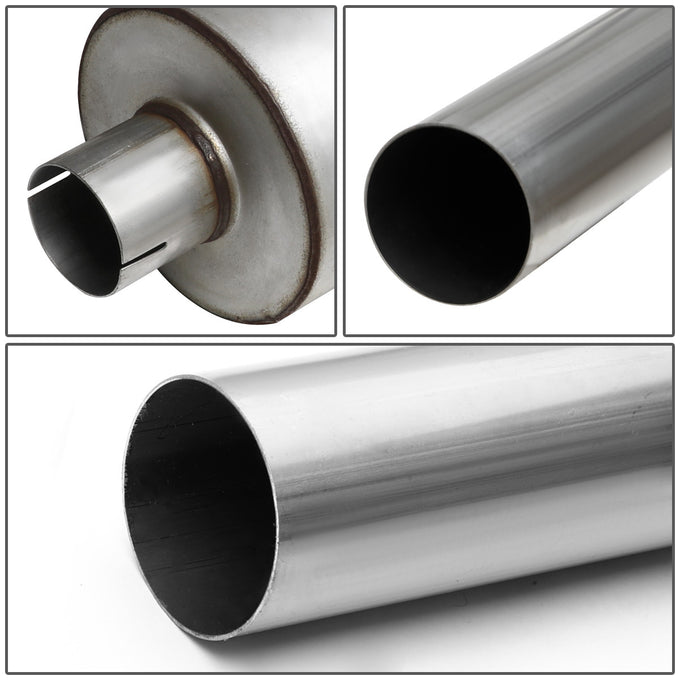 D-Motoring - Cat Back Exhaust System - W/ 3 Muffler Tip - Aluminized Steel - 04-05 Dodge Ram 1500 5.7L V8 Quad Cab - 2