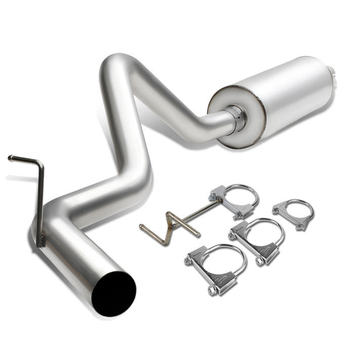 D-Motoring - Cat Back Exhaust System - W/ 3 Muffler Tip - Aluminized Steel - 94-97 Dodge Ram 1500 3.9L / 5.2L / 5.9L - 1
