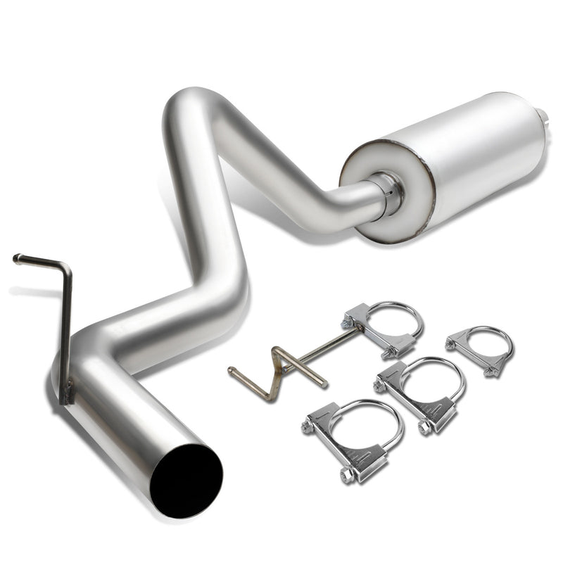 D-Motoring - Cat Back Exhaust System - W/ 3 Muffler Tip - Aluminized Steel - 94-97 Dodge Ram 1500 3.9L / 5.2L / 5.9L - 1