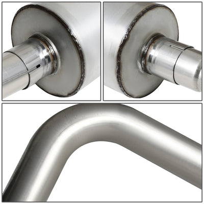 D-Motoring - Cat Back Exhaust System - W/ 3 Muffler Tip - Aluminized Steel - 94-97 Dodge Ram 1500 3.9L / 5.2L / 5.9L - 4